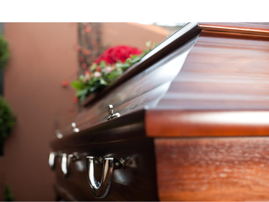 close up photo of a shiny wood casket | Buying a casket online | Overnight Caskets