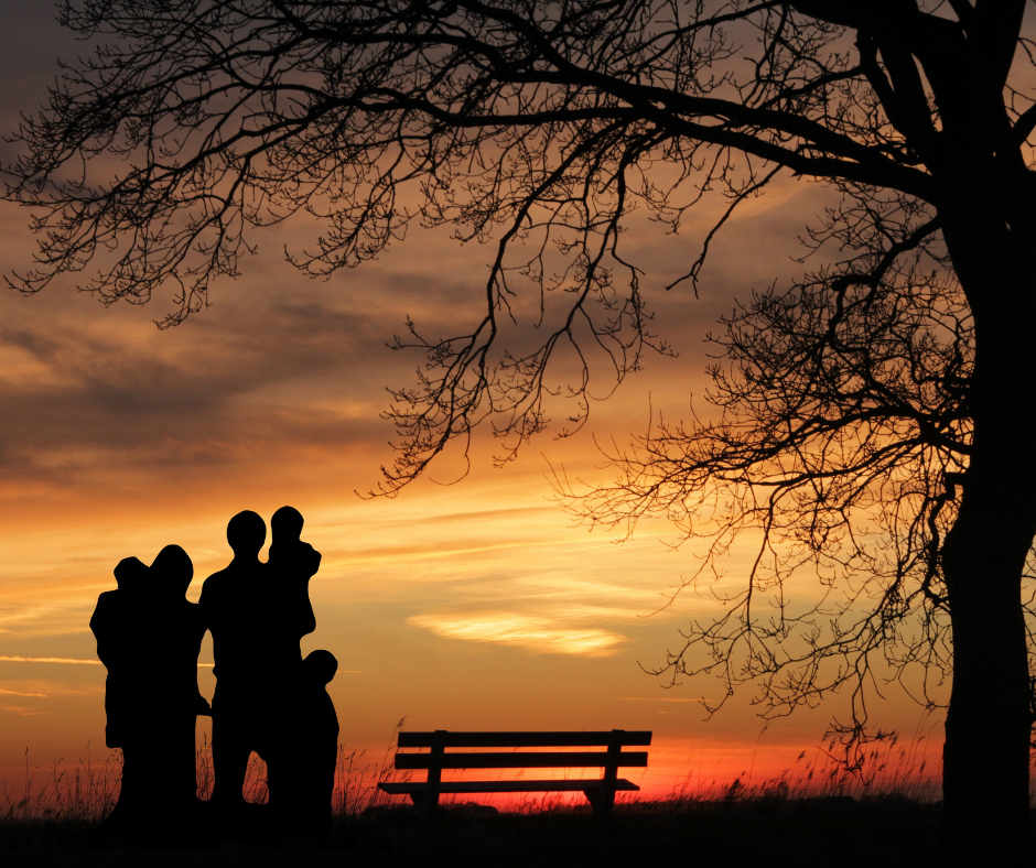 silhouette of family at sunset | Funeral Planning Secrets | Overnight Caskets