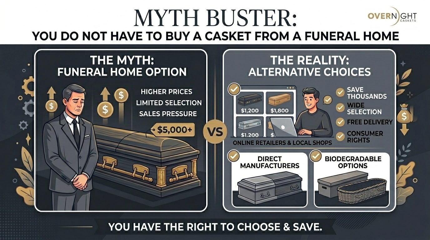 Myth Buster: You do not have to buy a casket from a funeral home