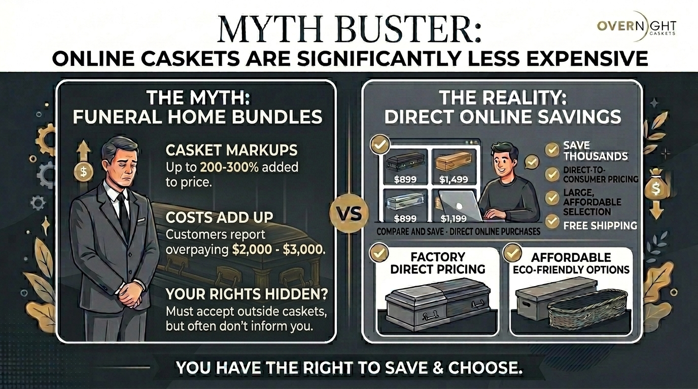 Myth Buster: Online Caskets Are Significantly Less Expensive